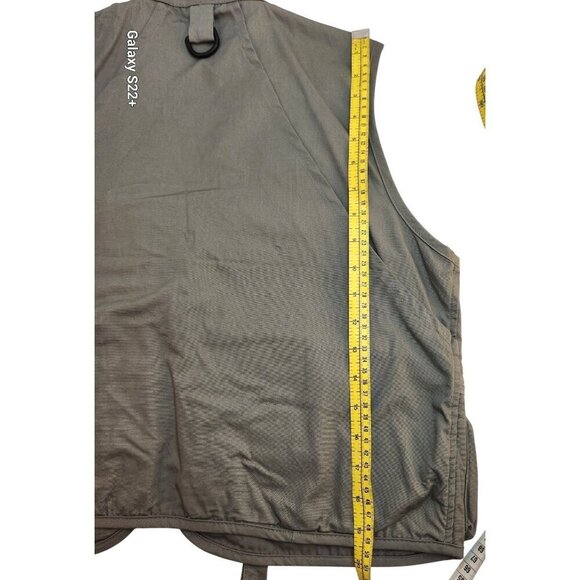 Anglers Fishing Vest With Multiple Pockets Adjustable Design Cotton Fabric Green - Picture 5 of 13